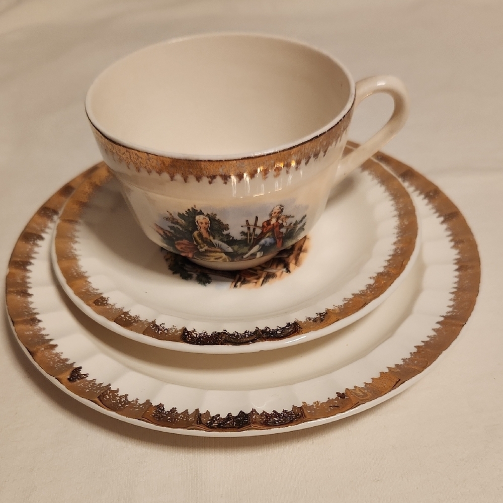 Vintage Cronin Trio Teacup, Saucer & Desert Plate
